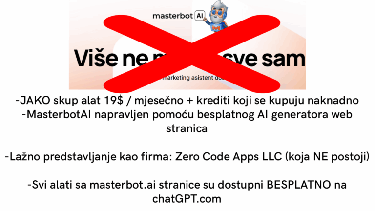 Izbjegavati MasterBOT.ai i slične prijevare